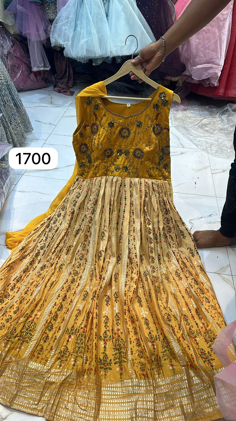 Gown for haldi best sale