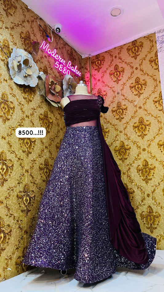 Unique Choli Ball Gownn Lehenga